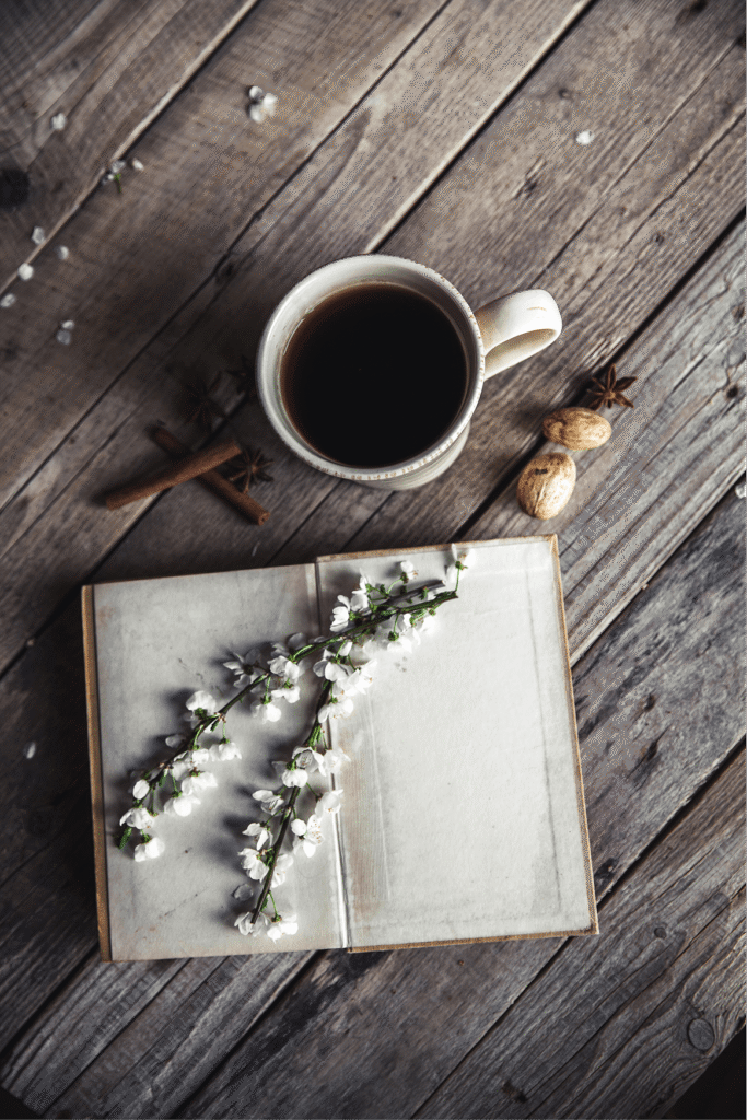 Large Cup of Coffee on Vintage Wooden Background